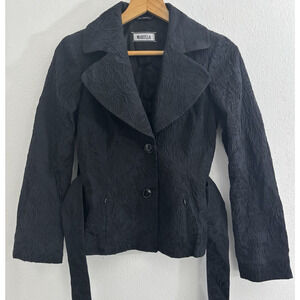 Mariella Made in Italy Black Blazer Jacket Solid Long Sleeve Size 6
